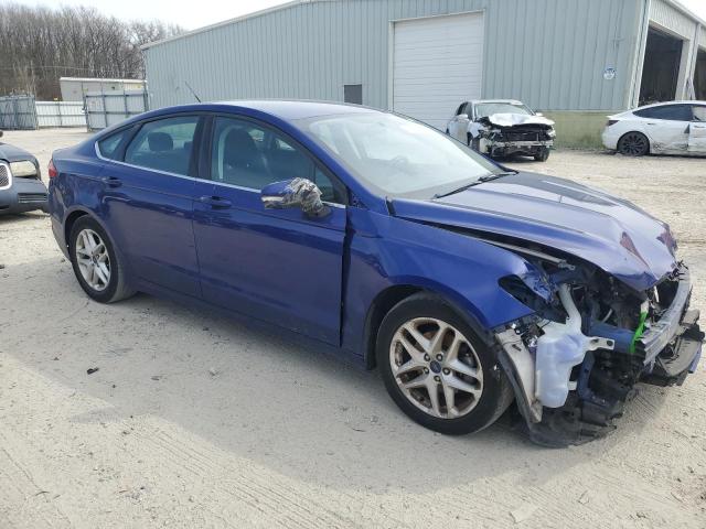 3FA6P0HD3GR324525 - 2016 FORD FUSION SE BLUE photo 4