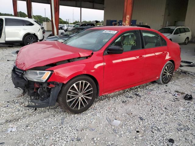 3VWD17AJ6GM338845 - 2016 VOLKSWAGEN JETTA SPORT RED photo 1