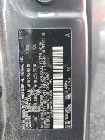 5TDGZRAH5NS114576 - 2022 TOYOTA HIGHLANDER XLE 石墨色 照片 13