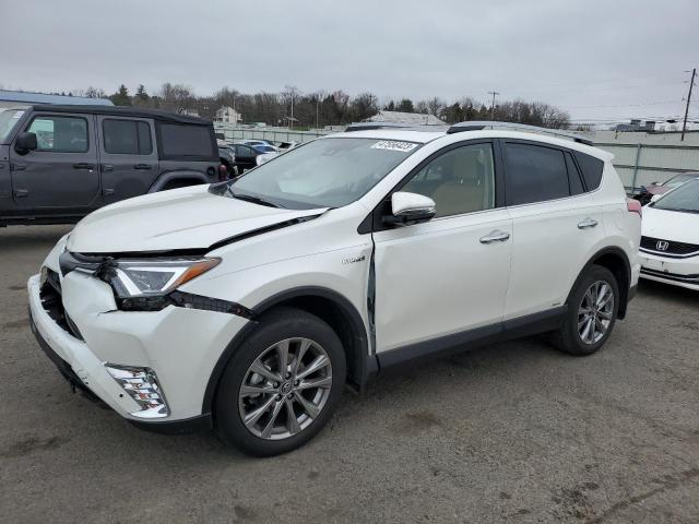 JTMDJREV4JD253324 - 2018 TOYOTA RAV4 HV LIMITED WHITE photo 1