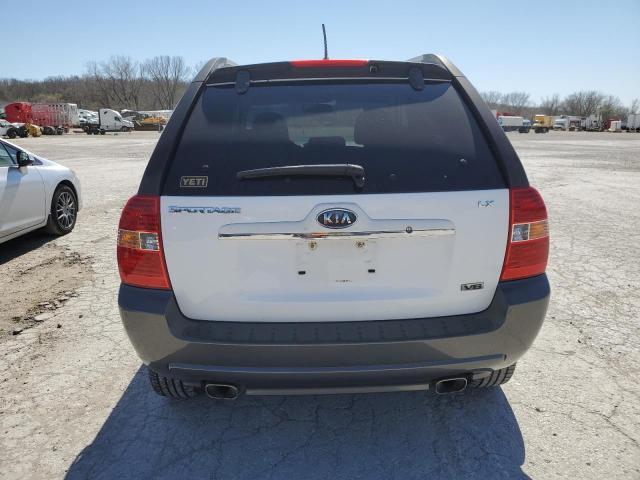 KNDJF723X77420806 - 2007 KIA SPORTAGE EX WHITE photo 6