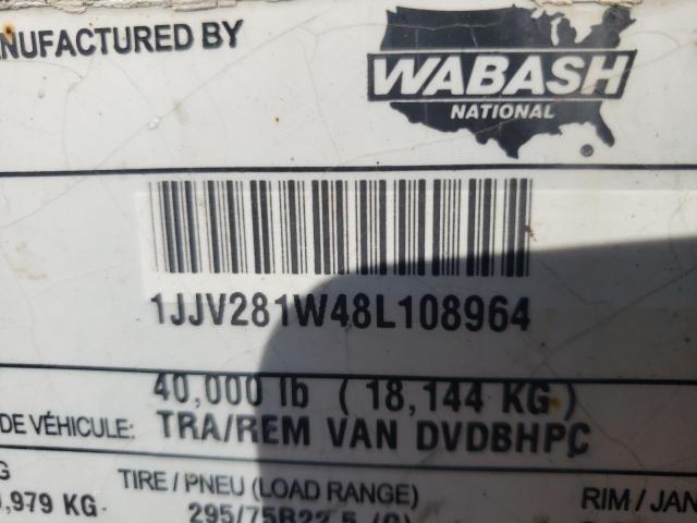 1JJV281W48L108964 - 2008 WABASH TRAILER WHITE photo 10