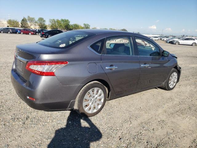 3N1AB7APXFY370294 - 2015 NISSAN SENTRA S GRAY photo 3