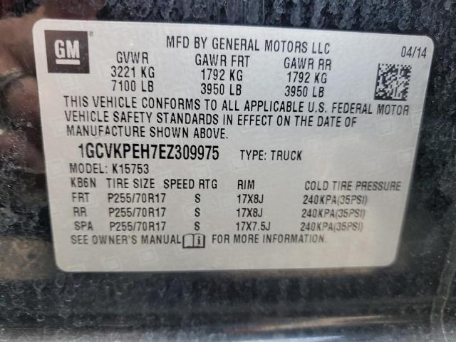 1GCVKPEH7EZ309975 - 2014 CHEVROLET SILVERADO K1500 BLACK photo 12