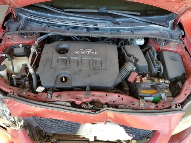 2T1BU4EE4AC403740 - 2010 TOYOTA COROLLA BASE RED photo 11