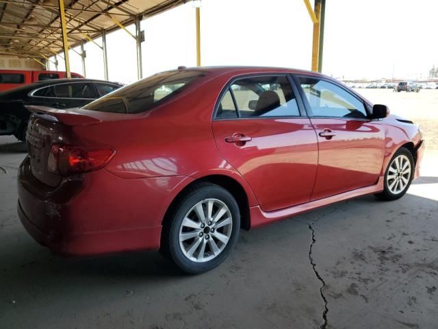 2T1BU4EE4AC403740 - 2010 TOYOTA COROLLA BASE RED photo 3