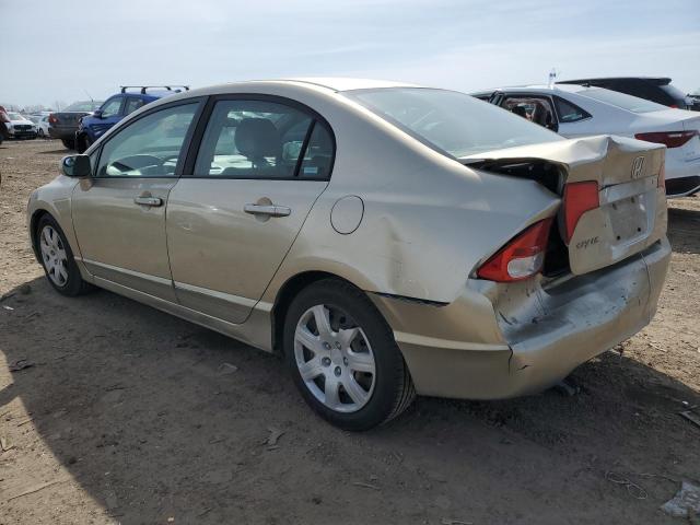 1HGFA16577L143229 - 2007 HONDA CIVIC LX TAN photo 2