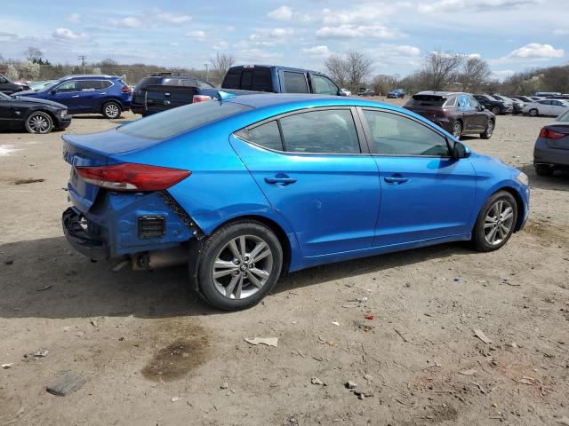 KMHD84LFXHU207576 - 2017 HYUNDAI ELANTRA SE BLUE photo 3