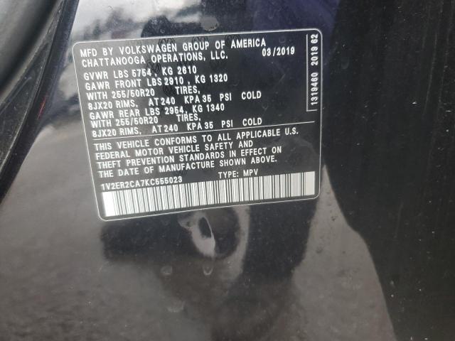 1V2ER2CA7KC555023 - 2019 VOLKSWAGEN ATLAS SEL Qara foto 13