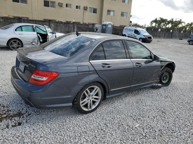 WDDGF8AB2ER318786 - 2014 MERCEDES-BENZ C 300 4MATIC GRAY photo 3