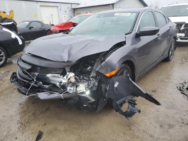 19XFC1F7XLE000983 - 2020 HONDA CIVIC EXL GRAY photo 1