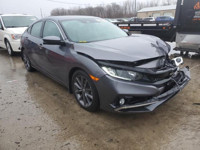 19XFC1F7XLE000983 - 2020 HONDA CIVIC EXL GRAY photo 4