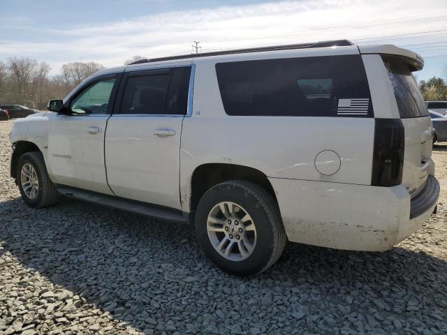 1GNSKJKC0FR120635 - 2015 CHEVROLET SUBURBAN K1500 LT WHITE photo 2