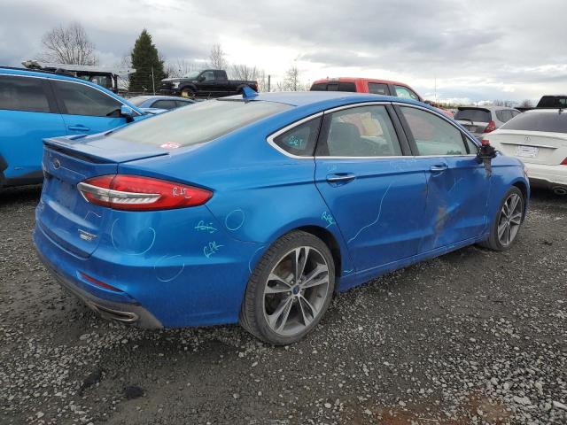 3FA6P0D98LR152018 - 2020 FORD FUSION TITANIUM BLUE photo 3