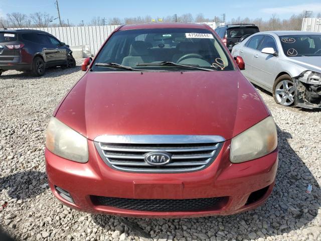 KNAFE221695627568 - 2009 KIA SPECTRA EX RED photo 5