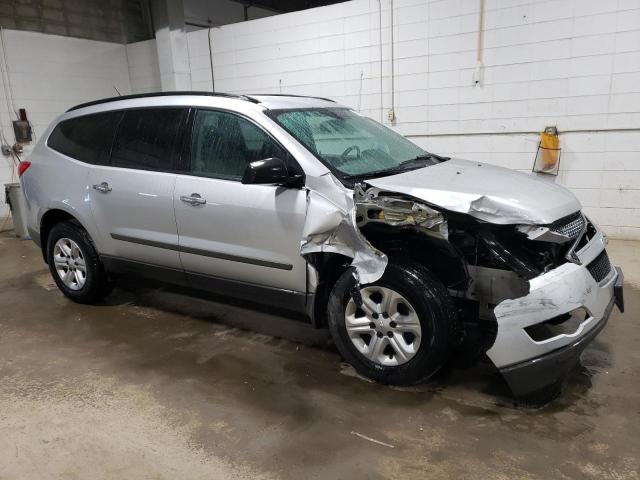 1GNKRFED3CJ333246 - 2012 CHEVROLET TRAVERSE LS SILVER photo 4