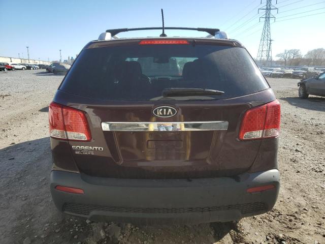 5XYKT3A66CG233688 - 2012 KIA SORENTO BASE BURGUNDY photo 6