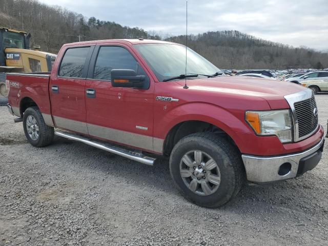 1FTFW1ET0BFB69310 - 2011 FORD F150 SUPERCREW RED photo 4