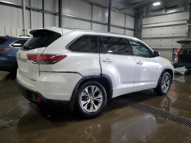 5TDJKRFH8FS137046 - 2015 TOYOTA HIGHLANDER XLE 白色 照片 3