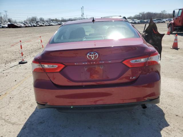 4T1B11HK8KU291341 - 2019 TOYOTA CAMRY L BURGUNDY photo 6