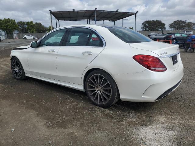 55SWF4JB3FU086610 - 2015 MERCEDES-BENZ C 300 WHITE photo 2