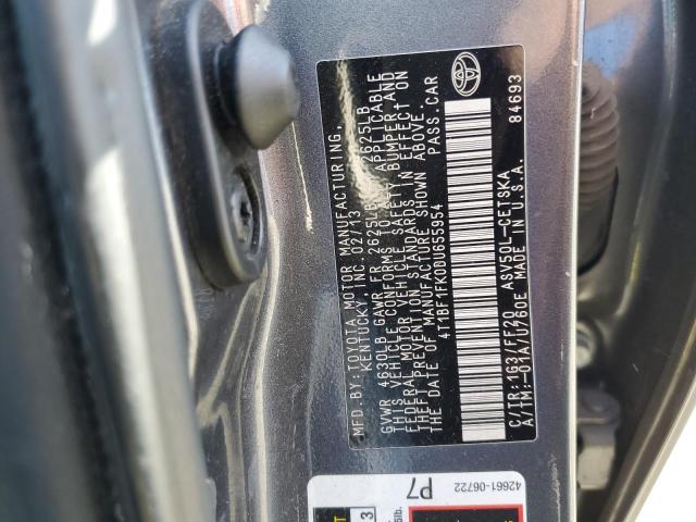 4T1BF1FK0DU655954 - 2013 TOYOTA CAMRY L GRAY photo 12