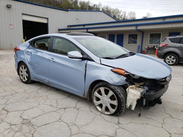 KMHDH4AE0CU445620 - 2012 HYUNDAI ELANTRA GLS BLUE photo 4