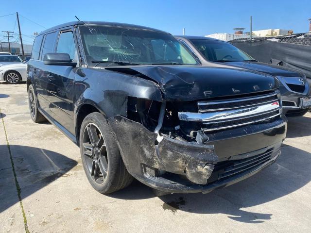 2FMGK5C8XDBD22037 - 2013 FORD FLEX SEL BLACK photo 2