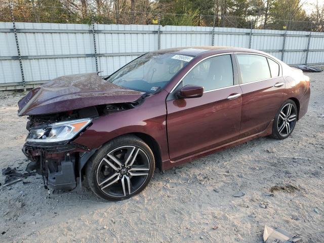 1HGCR2F58GA077495 - 2016 HONDA ACCORD SPORT BURGUNDY photo 1