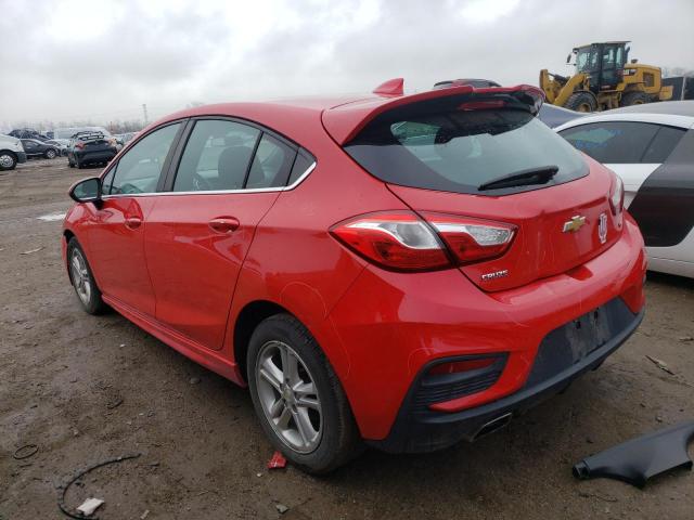 3G1BE6SM4HS584154 - 2017 CHEVROLET CRUZE LT RED photo 2