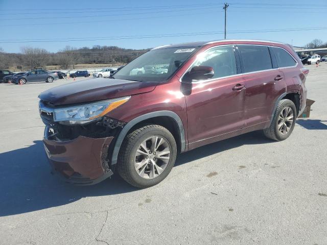 5TDKKRFH1ES023800 - 2014 TOYOTA HIGHLANDER XLE 栗色 照片 1