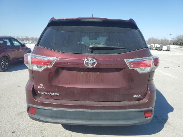 5TDKKRFH1ES023800 - 2014 TOYOTA HIGHLANDER XLE 栗色 照片 6