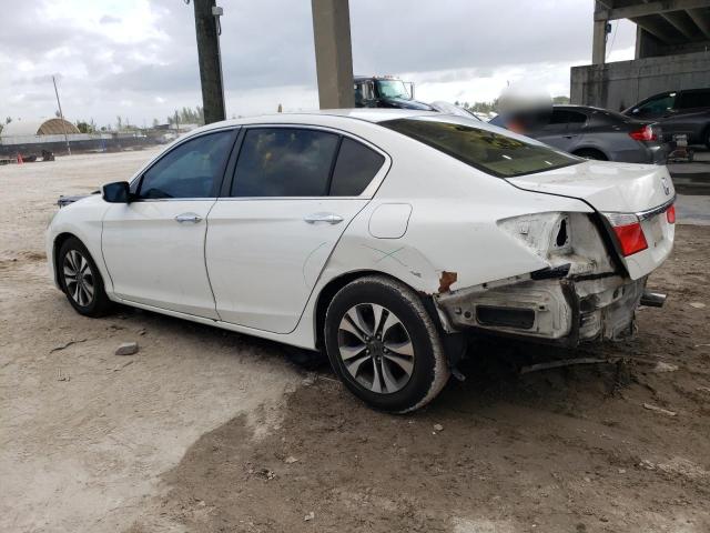 1HGCR2F30DA143192 - 2013 HONDA ACCORD LX WHITE photo 2