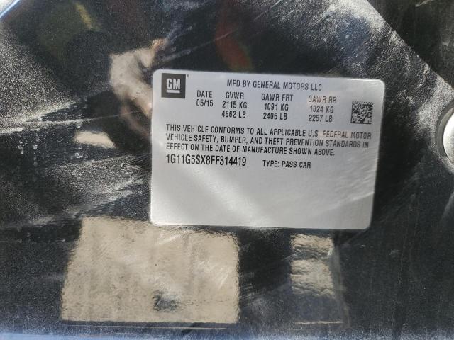 1G11G5SX8FF314419 - 2015 CHEVROLET MALIBU LTZ შავი ფოტო 13