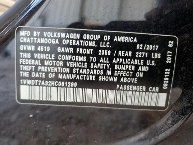 1VWDT7A32HC061299 - 2017 VOLKSWAGEN PASSAT R-LINE Qara foto 12