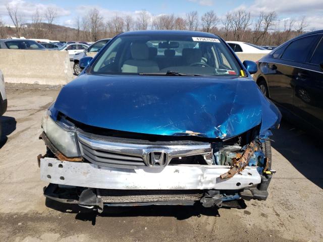 2HGFB2F5XCH535647 - 2012 HONDA CIVIC LX BLUE photo 5