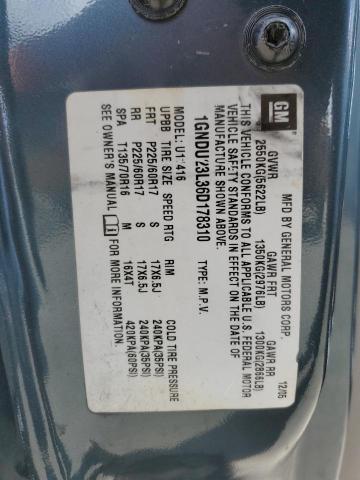 1GNDU23L36D178310 - 2006 CHEVROLET UPLANDER LS BLUE photo 13