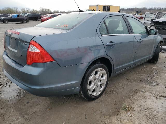 3FAHP0HA1BR107160 - 2011 FORD FUSION SE BLUE photo 3