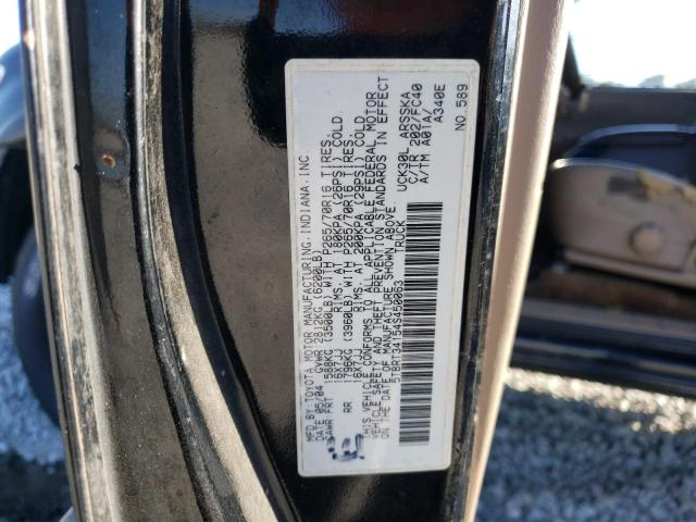 5TBRT34154S450063 - 2004 TOYOTA TUNDRA ACCESS CAB SR5 BLACK photo 12