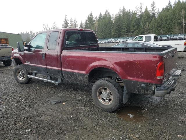 1FTSX31P24ED04439 - 2004 FORD F350 SRW SUPER DUTY BURGUNDY photo 2