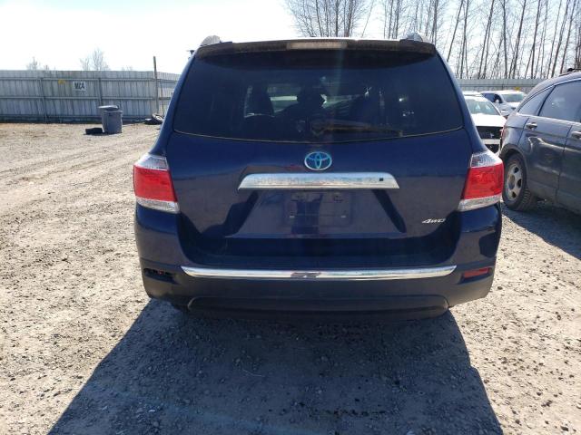 5TDBK3EH6CS098763 - 2012 TOYOTA HIGHLANDER BASE BLUE photo 6