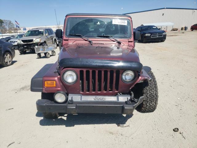 1J4FA49S72P742869 - 2002 JEEP WRANGLER SPORT BURGUNDY photo 5