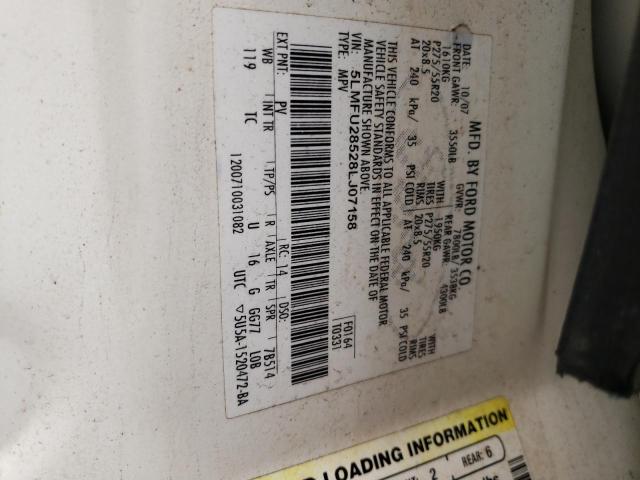 5LMFU28528LJ07158 - 2008 LINCOLN NAVIGATOR 白色 照片 14