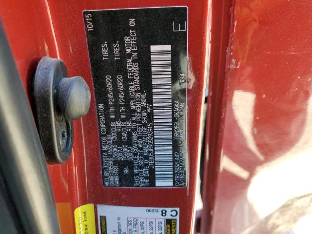 JTEBU5JR9G5293915 - 2016 TOYOTA 4RUNNER SR5/SR5 PREMIUM წითელი ფოტო 14