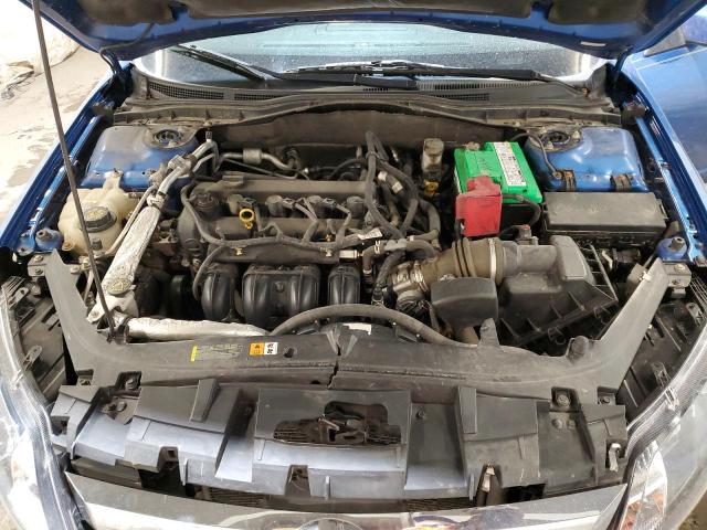 3FAHP0HA1CR142766 - 2012 FORD FUSION SE BLUE photo 11