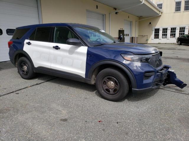 1FM5K8AB6MGA33849 - 2021 FORD EXPLORER POLICE INTERCEPTOR TWO TONE photo 4