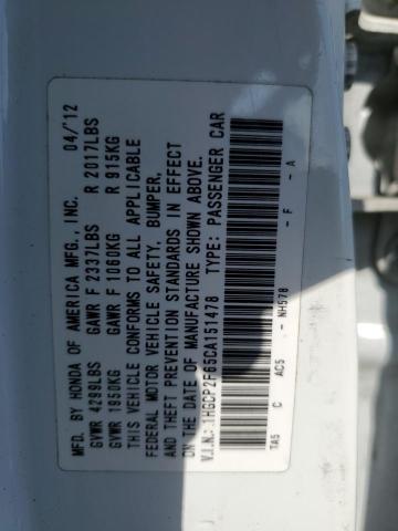 1HGCP2F65CA151478 - 2012 HONDA ACCORD SE WHITE photo 12