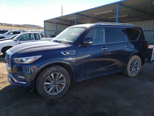 JN8AZ2NE1L9255268 - 2020 INFINITI QX80 LUXE BLUE photo 1