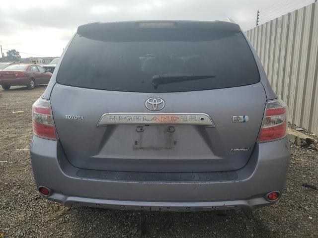 JTEEW44A082025829 - 2008 TOYOTA HIGHLANDER HYBRID LIMITED BLUE photo 6