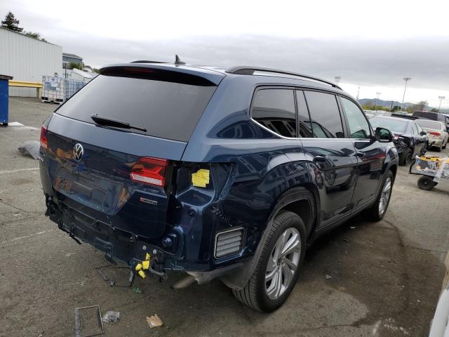 1V2HR2CA4MC537272 - 2021 VOLKSWAGEN ATLAS SE BLUE photo 3